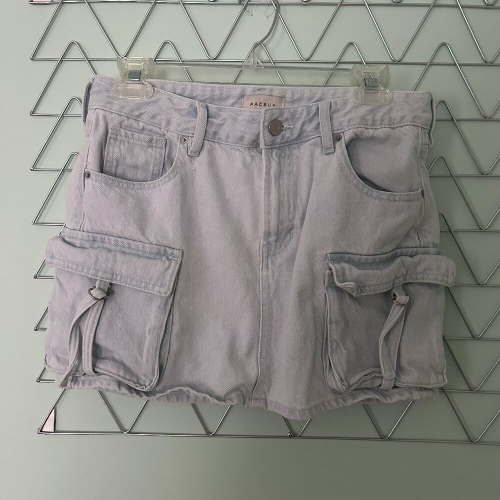 Pacsun Cargo Jean Skirt SIZE 28